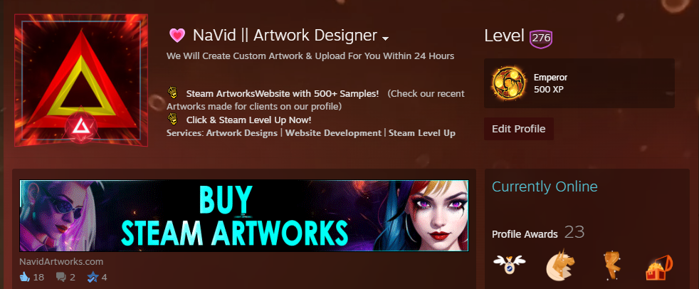 Steam level up bot pic